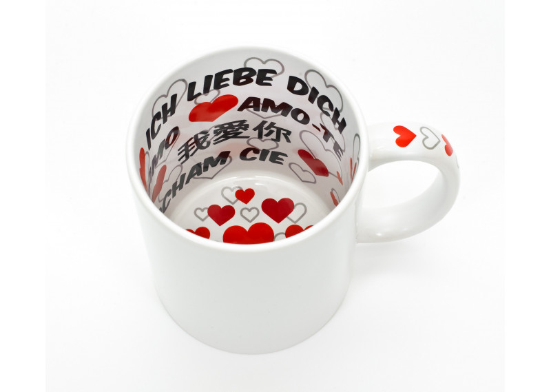 Чашка для сублімації "СЕРЦЕ ЧЕРВОНЕ LOVE" /330мл